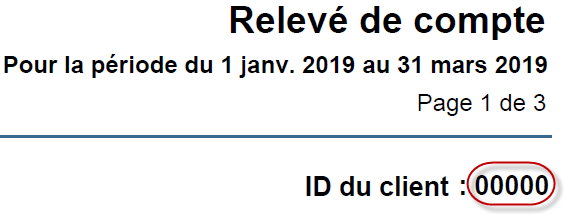 Relevé de compte Page 1 de 3 ID du client: 00000